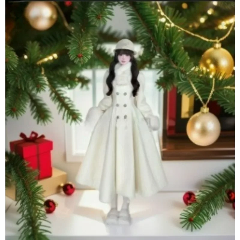 

Женское изысканное простое модное индивидуальное трендовое зимнее атмосферное большое юбка, маленькое пальто, темпераментное утолщенное теплое пальто на талии