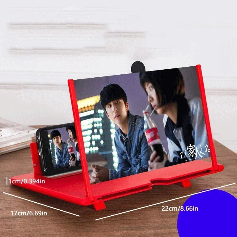 Foldable 3D Phone Screen Magnifier HD Video Stand For Desktop 10 12 Inch Amplifier Bracket Holder Adjustable Viewing Accessories
