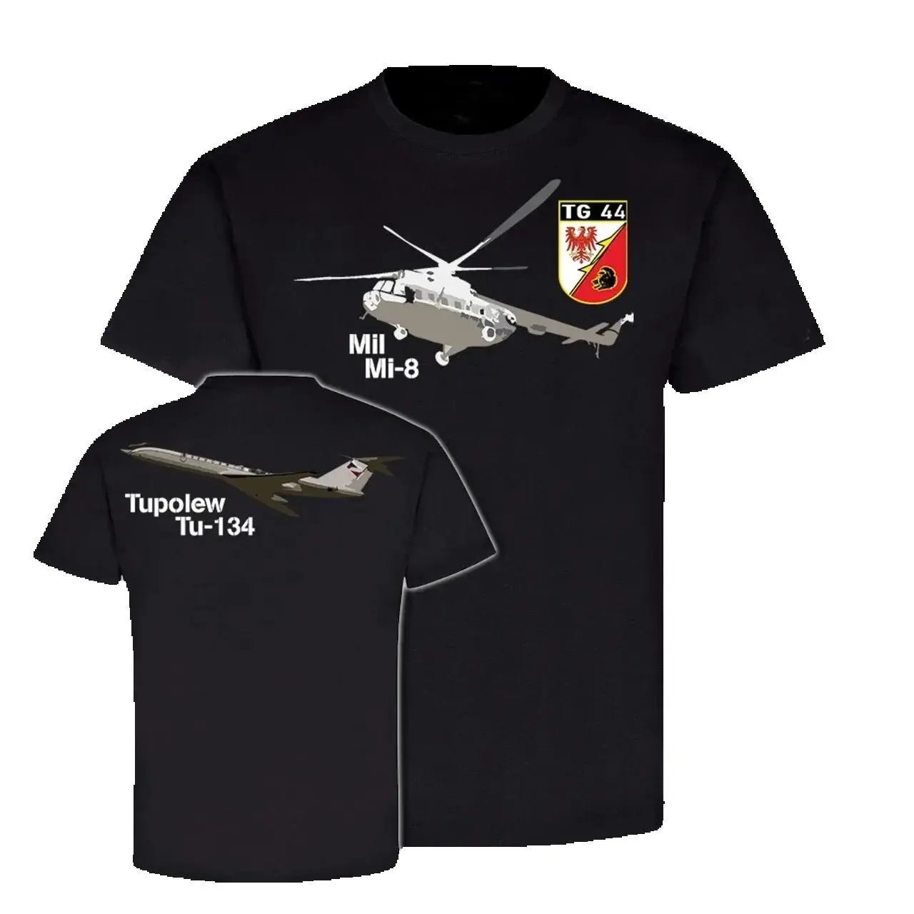 TG 44 Tu 134 Mi 8 Crest Badge Aircraft Unit Transport T-Shirt New 100% Cotton Summer O-Neck Short Sleeve Casual Mens T-shirt