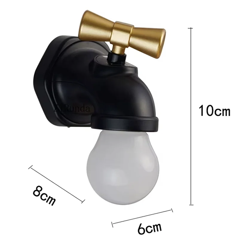 Faça-à prova dwaterproof água conduziu a luz de parede torneira luz de parede iluminação ao ar livre usb recarregável para uso interno e externo