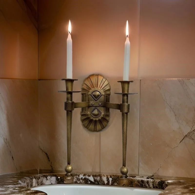 

Европейский антикварный подсвечник, настенное крепление, подсвечник, металлический подвесной подсвечник для дома, гостиной, украшение стены