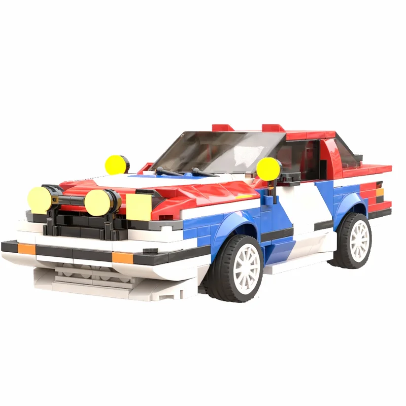 433pcs MOC Nissan Silvia 87 BANDAMA Rally Shekhar Mehta S 200 SX RED CONDOR City Champions Model Building Blocks Architecture