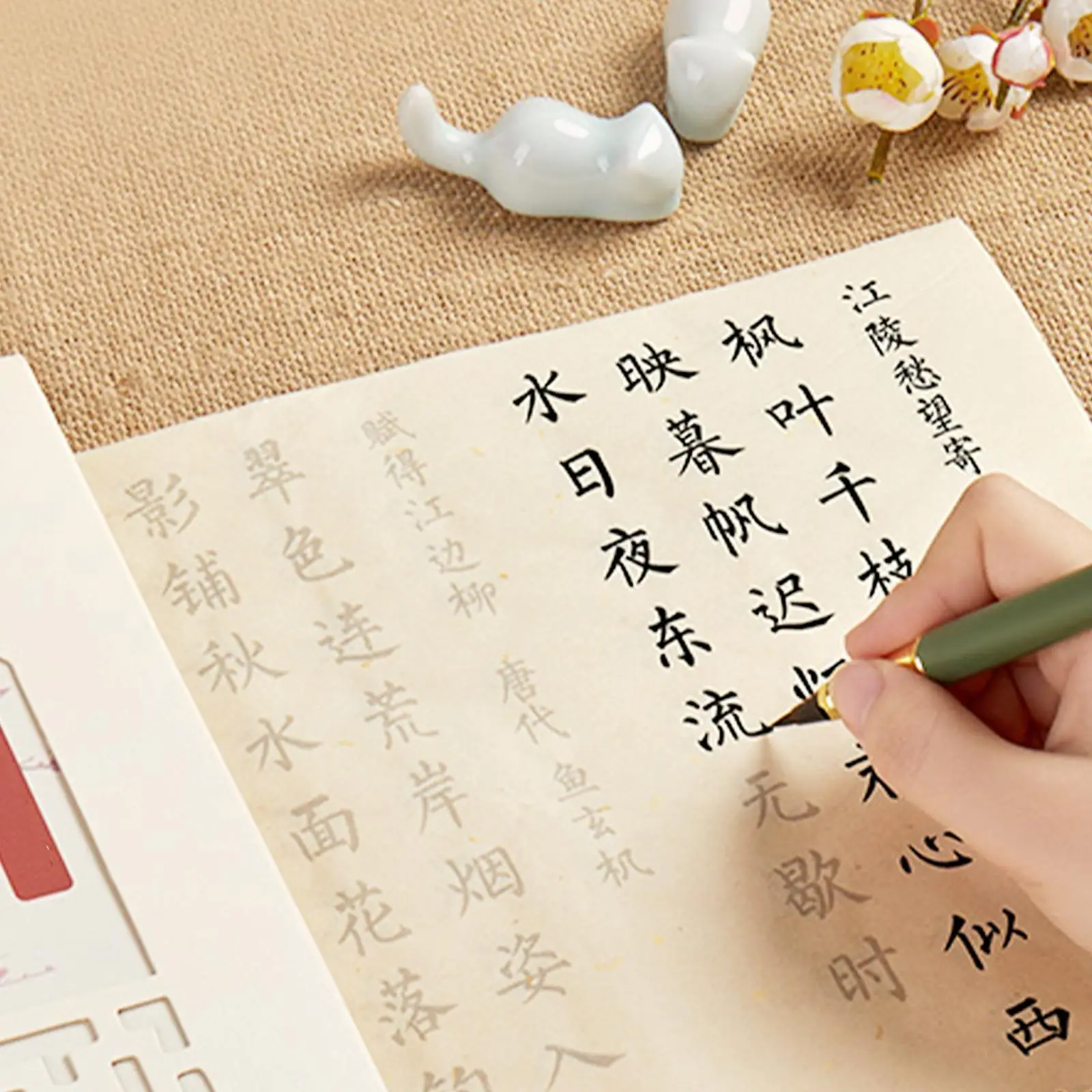 Sprinkle Gold Rice Paper Decoupage Chinese Calligraphy and Painting Tools Bronzing Beige Brush