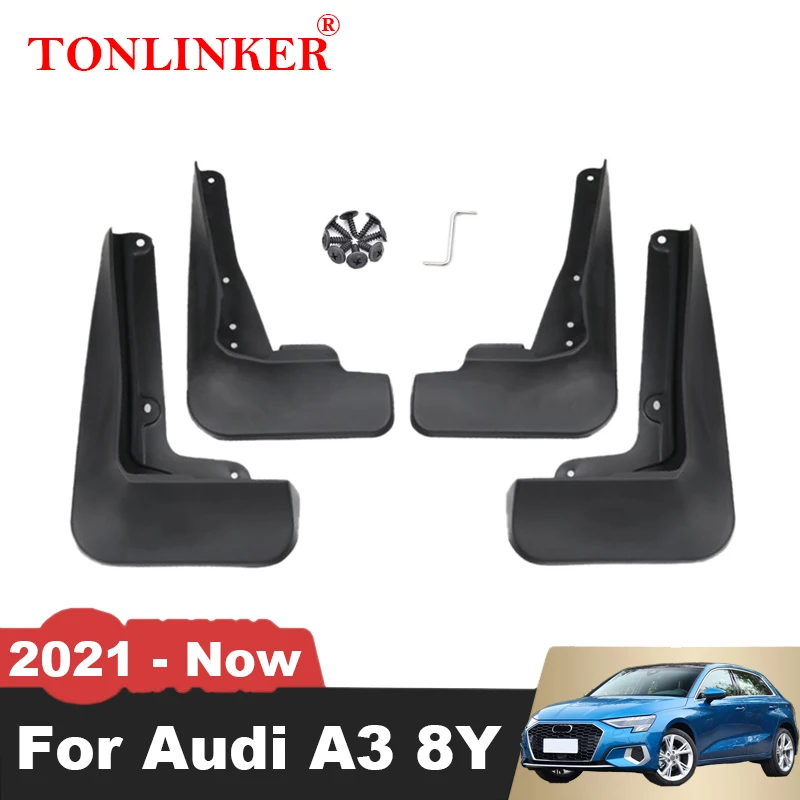 

TONLINKER Mudguard For Audi A3 8Y 2021 2022- Hatchback Sportback Sedan Mud Flaps Mudguards Splash Guards Fender Mudflaps 4Pcs