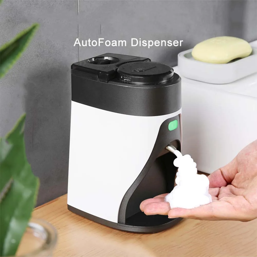

USB Charge Automatic Foam Soap Dispenser Touchless Sensor Liquid Foam Machine Time Temperature Display Wall Mount Hand Sanitizer