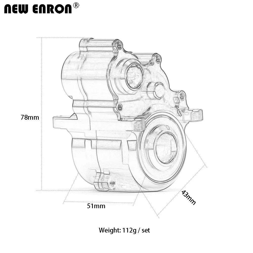 NEW ENRON 1P Aluminum Alloy Center Transmission Gearbox Case For 1/10 TRAXXAS E-Revo 2.0 VXL Replaces Part of Traxxas 8691