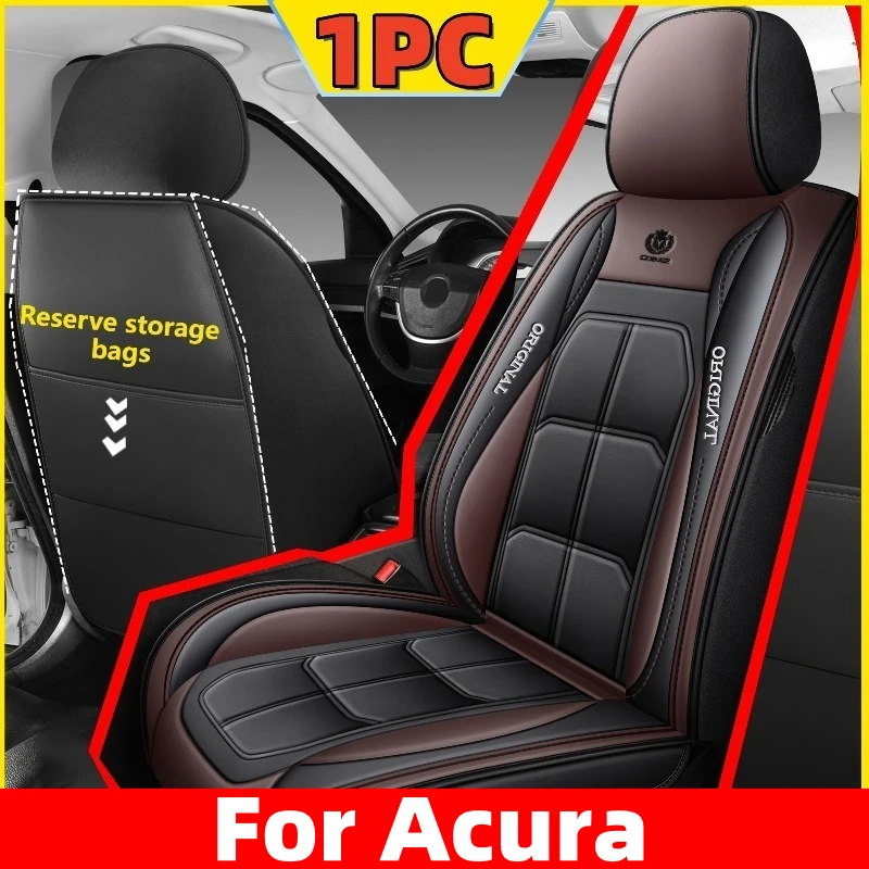 

Car seat cover waterproof wear-resistant PU leather soft front single seat full-wrapped muscle seat cover For Acura