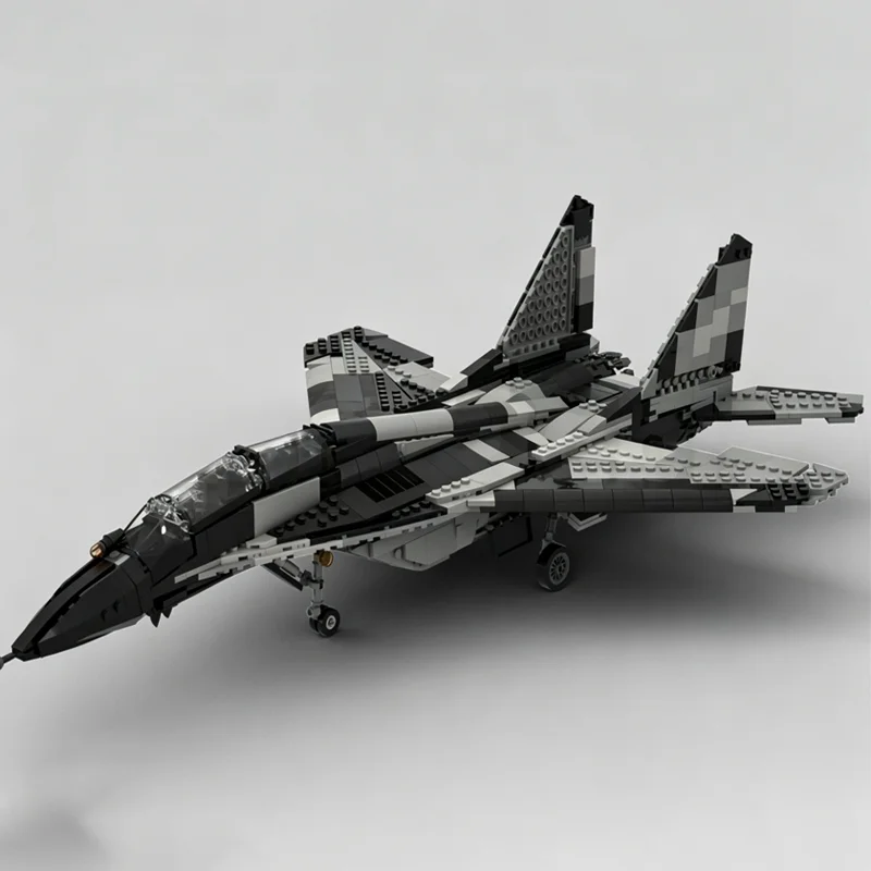 Image of Neues 1289-teiliges MOC Militärisches Bewaffnetes MiG-29UB Düsenjäger-Modell Bausteine Technologie DIY Montage-Bausteine Spielzeug Urlaubsgeschenk