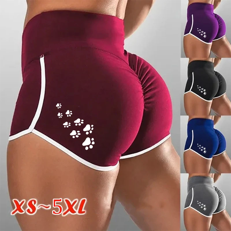 Women Summer Indoor Sports Pants Casual Slim Fit High Waisted Shorts Pure Color Elastic Waist Short Pants Ladies Yoga Shorts