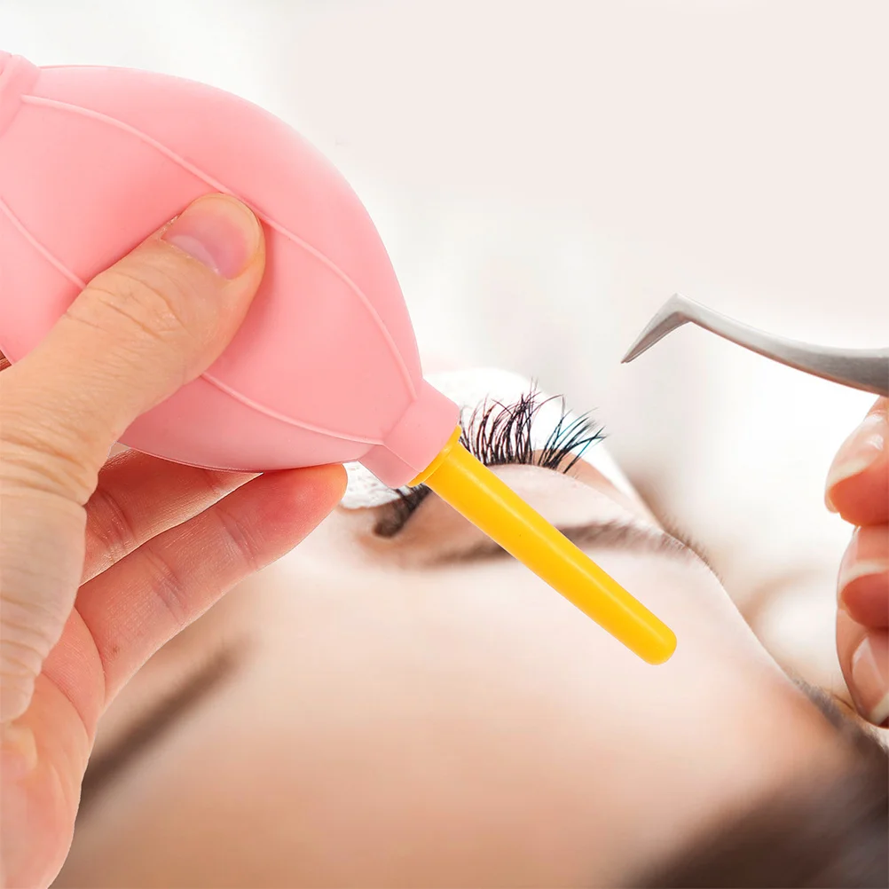 4 قطع منفاخ هواء مطاطي يدوي للرموش، سريع لطيف وغير مهيج، متعدد الاستخدامات، سهل الاستخدام، أزرق وردي