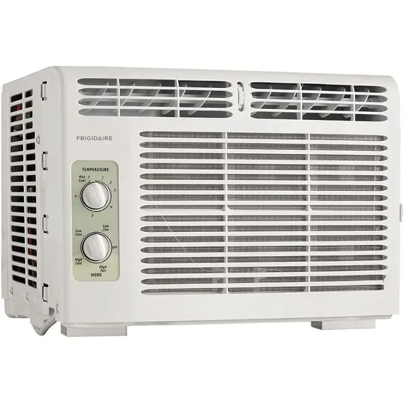 Window-Mounted Room Air Conditioner, 5,000 BTU with Temperature Control and Easy-to-Clean Washable Filter