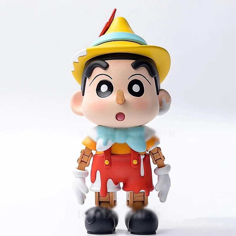 Anime Puppet Crayon Shin-chan Figures GK Pinocchio Nohara Shinnosuke Action Figures 25cm PVC Collection Model Toy Perimeter Gift