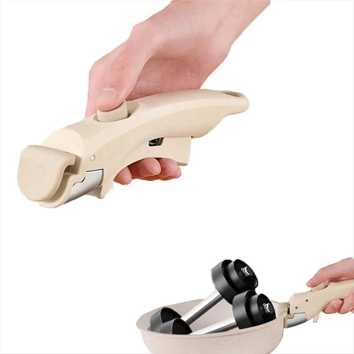 

ABJS 1 шт. съемная ручка для кастрюль и сковородок, универсальный зажим от ожогов, съемная ручка для посуды, подходит для всех видов кухонной утвари B