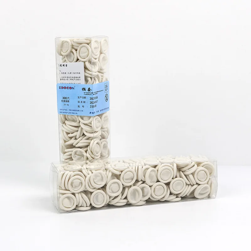 300pieces/lot Disposable medical latex finger cots Non-slip wear-resistant protective finger cots