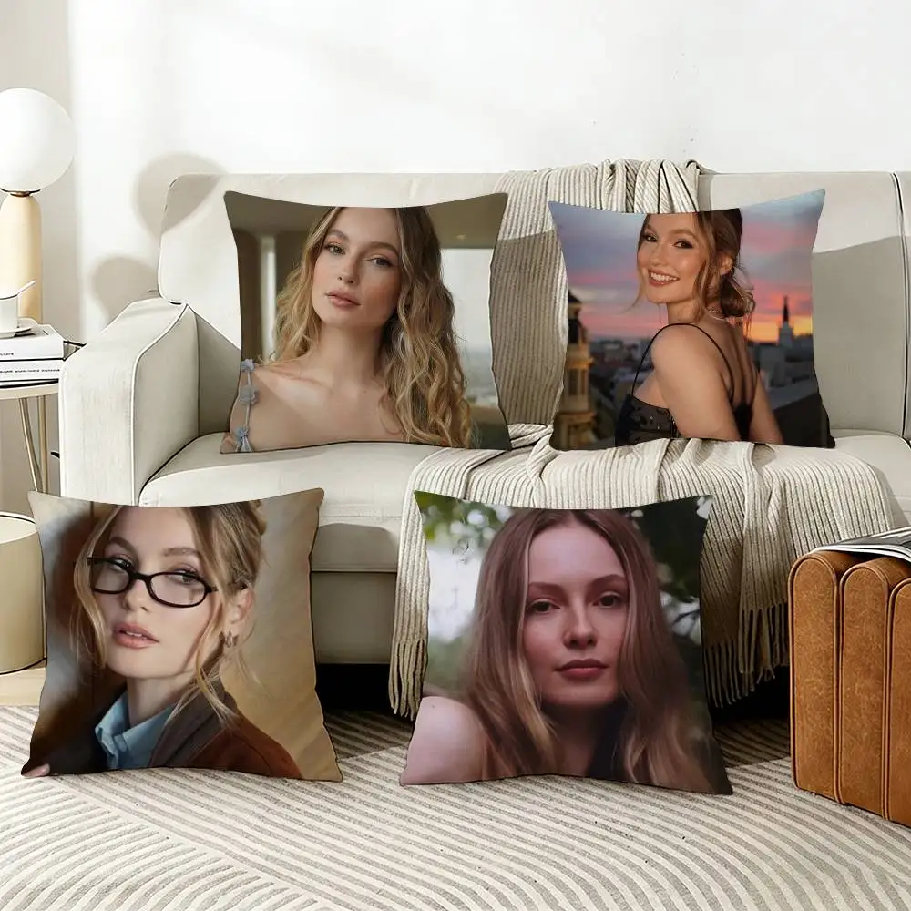 

H-Hannah D-Dodd Various Sizes Square Pillow Case For Car Home Bedchamber Decor