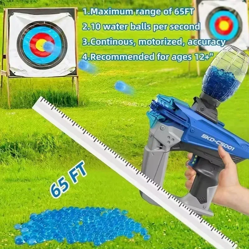 ไฟฟ้า Luminous GEL Ball Gun น้ํา Bullet Splatter Ball Gun LED Night Light ของเล่นยิงกลางแจ้ง