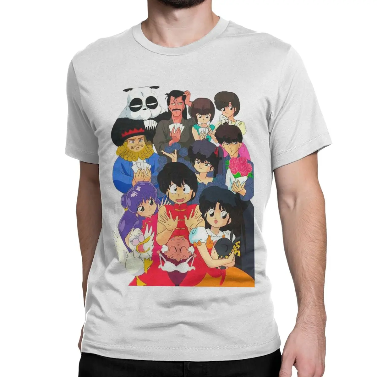 Fashion Japanese Comedy Anime T-Shirt Men Women's Crew Neck 100% Cotton T Shirts Ranma 1/2 Short Sleeve Tee Shirt Gift Tops