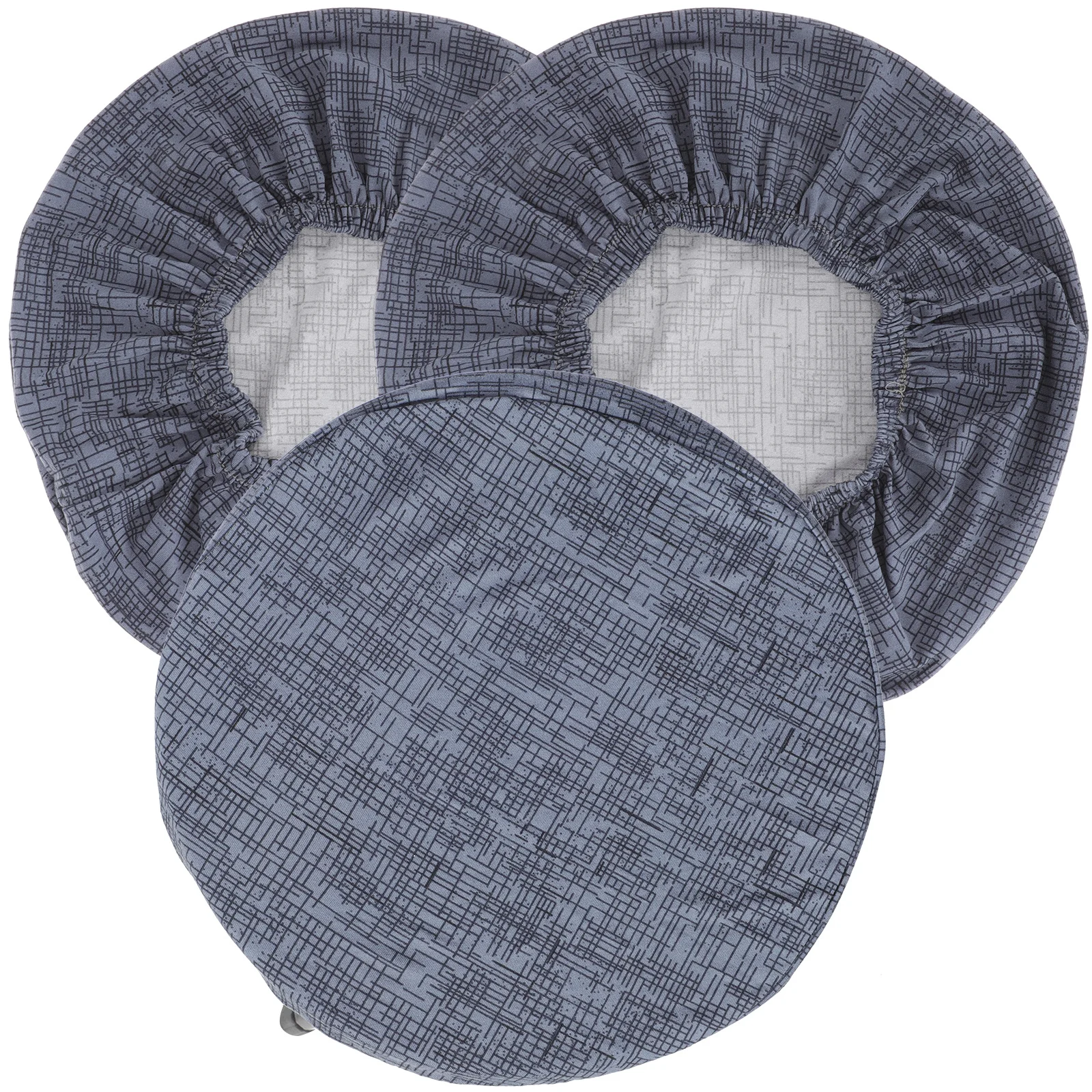 3 قطعة غطاء البراز المستديرة تمتد مرونة قابل للغسل بار البراز مقعد حامي للإزالة الطعام كرسي غطاء الوسادة كرسي حامي #2