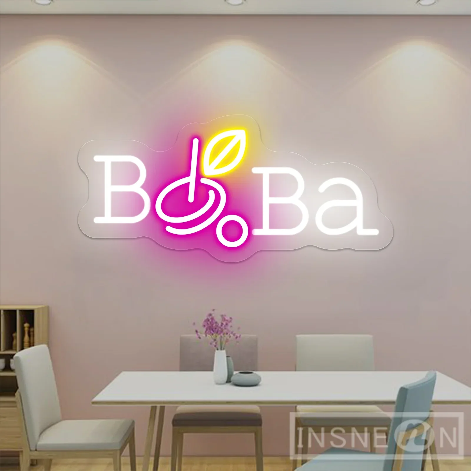 Bubble Tea Neon Sign Light Boba Tea Shop  Welcome Decoration Room Cafe Restaurant Decor Wall Hanging Art Gift Neon Lamp Sign Led