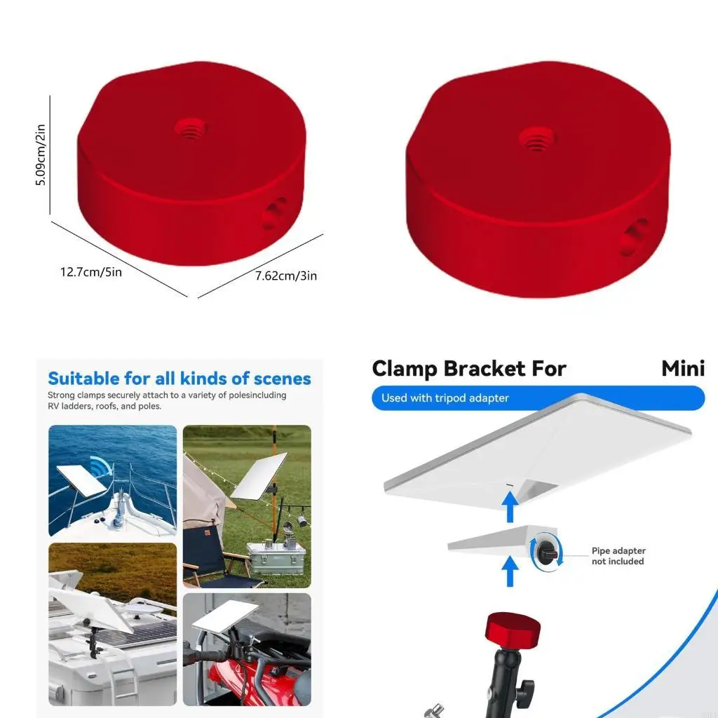 

Clamping System Base Outdoor Mount Bracket Base Aluminum Base for Satellites H9EE