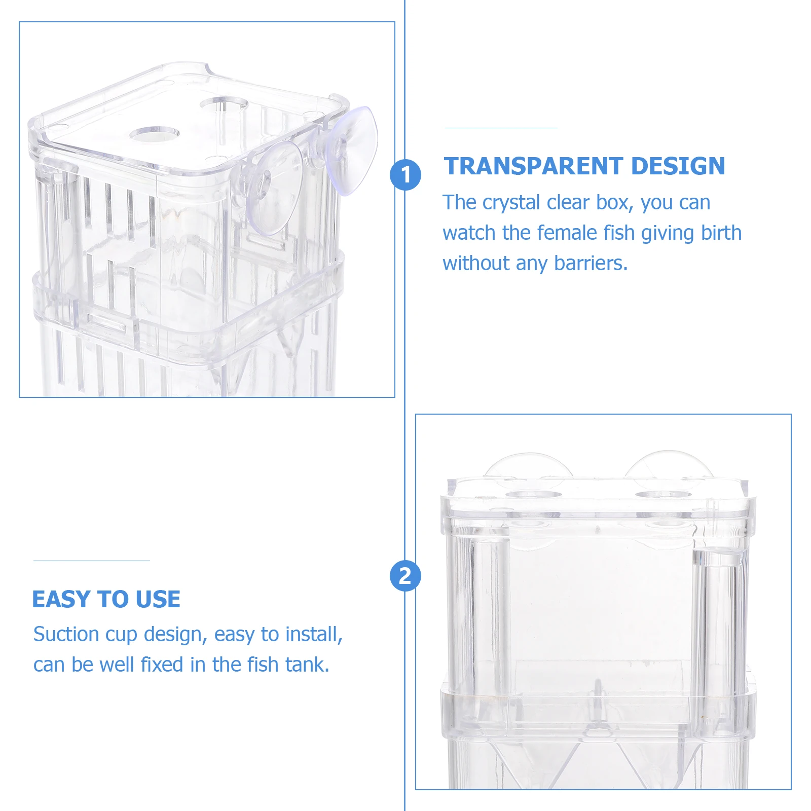 

3pcs Fish Tank Hatchery Incubator Box Juvenile Breeding Tank Hatchery Incubator Aquarium Accessory Grid Container
