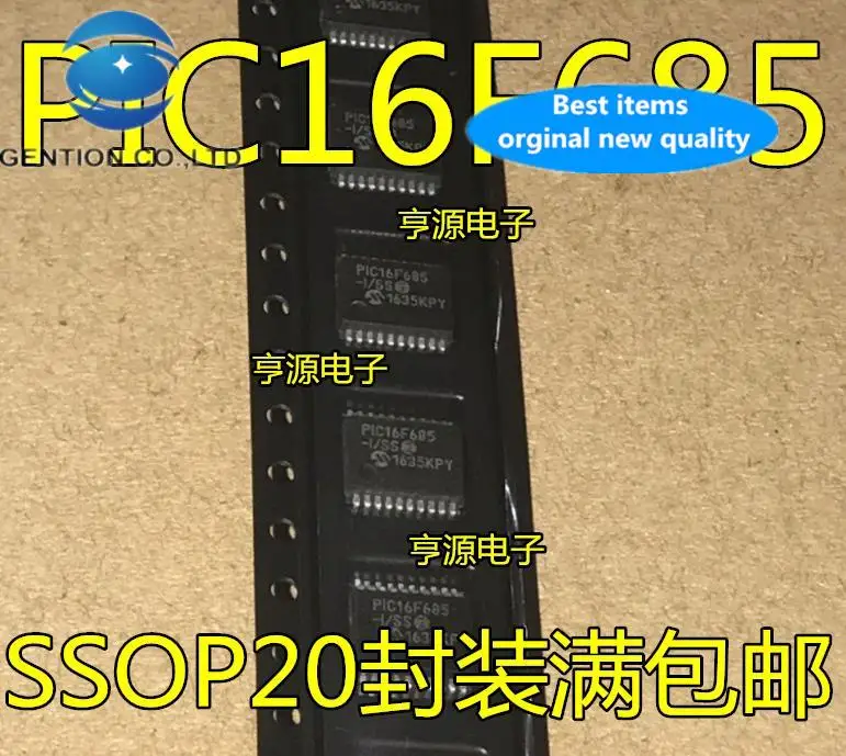 

10pcs 100% orginal new in stock PIC16F685 PIC16F685-E/SS PIC16F685-I/SS SSOP20 pin microcontroller