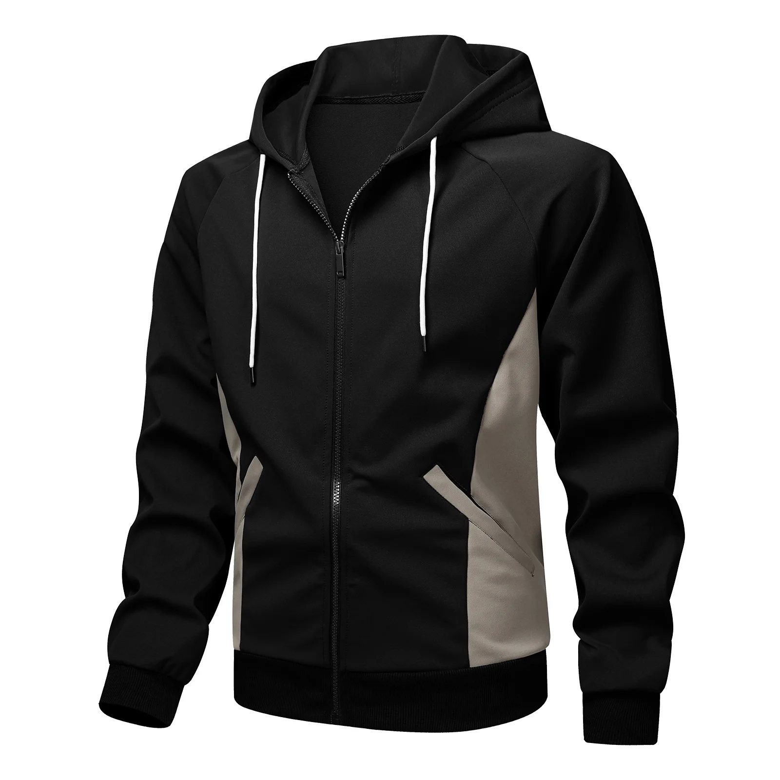 Hoodie Lengan Panjang Tebal Longgar Pria Kardigan Berkerudung Kasual Jaket Musim Gugur Musim Dingin Tahan Angin Hangat Nyaman Streetwear