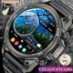 Reloj inteligente con GPS para hombre, pulsera con NFC, pantalla táctil de círculo completo, Bluetooth, llamadas, impermeable, actividad deportiva, Fitness, caja, 2024