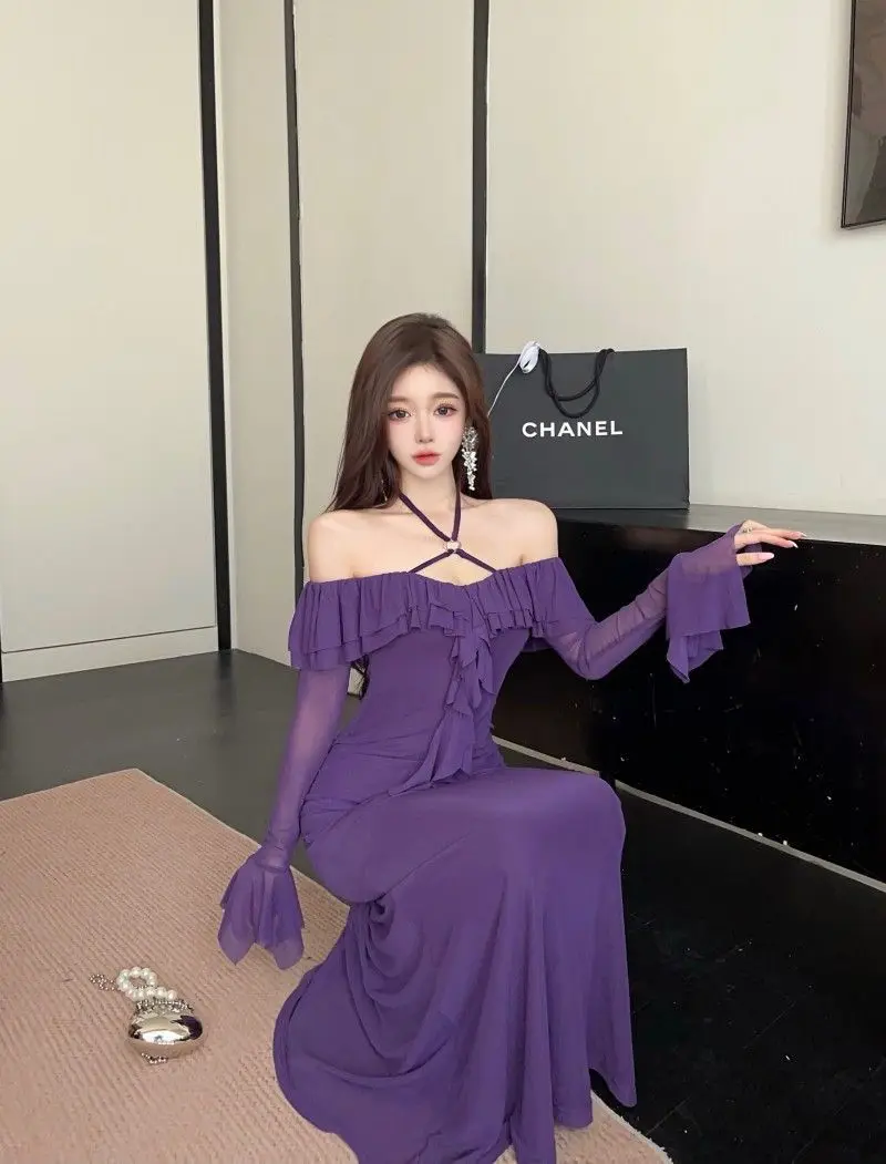 Vestidos femininos vestido em champanhe primavera malha streamer bordado em camadas bolo babados cintura baixa princesa palco desempenho ol