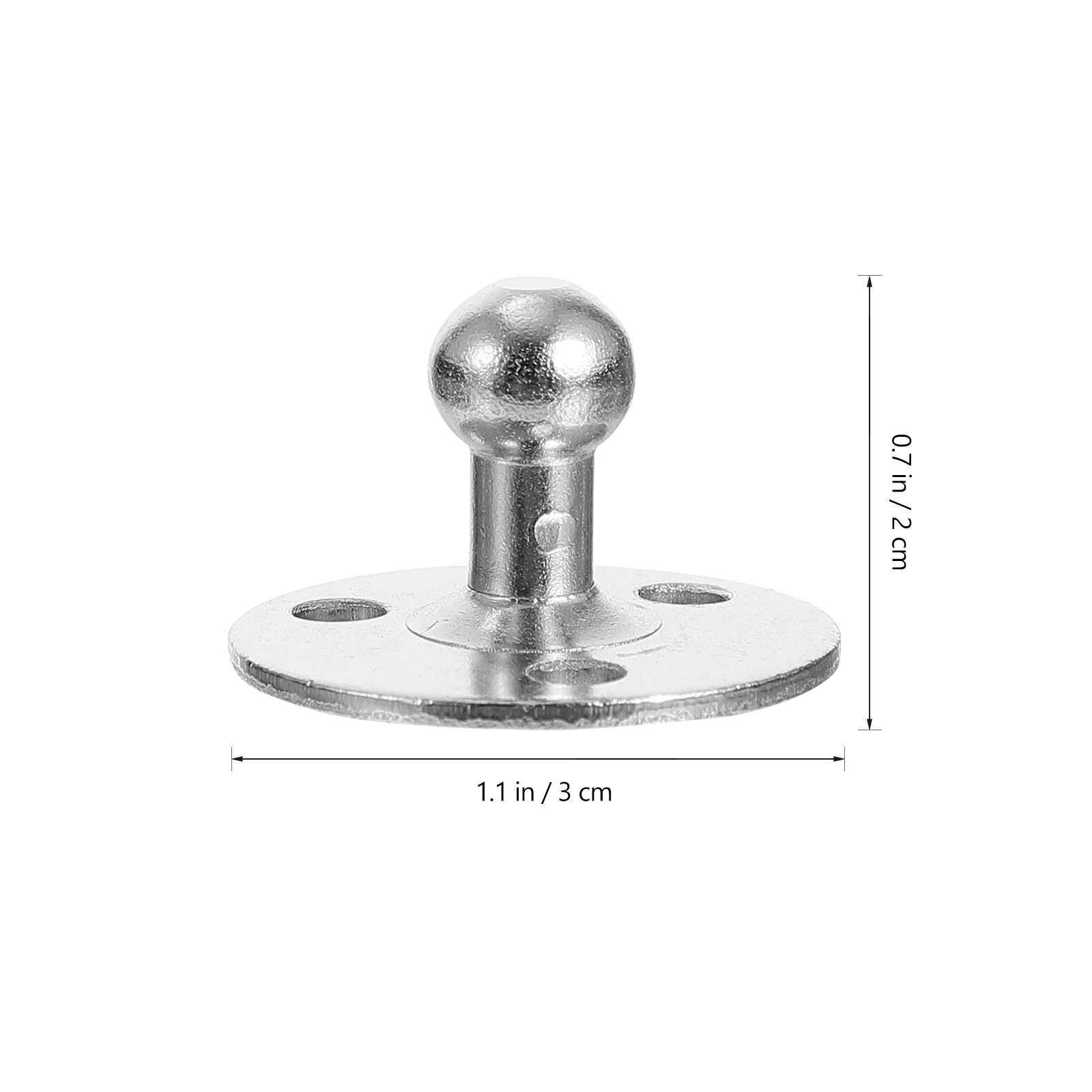 

20 pcs Gas Struts Mounting Brackets Heavy Duty Iron Round 3-Hole Ball Stud Fitting Hardware for Auto Beds Cabinets Car Chute