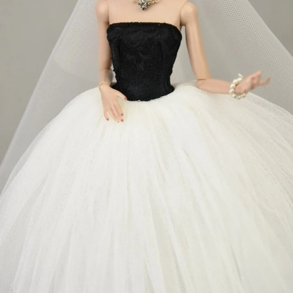 

Fashion With Veil Doll Wedding Dress Multicolour Solid Color Doll Dress Clothes Gift Doll Dress Costume 1/6 BJD Doll