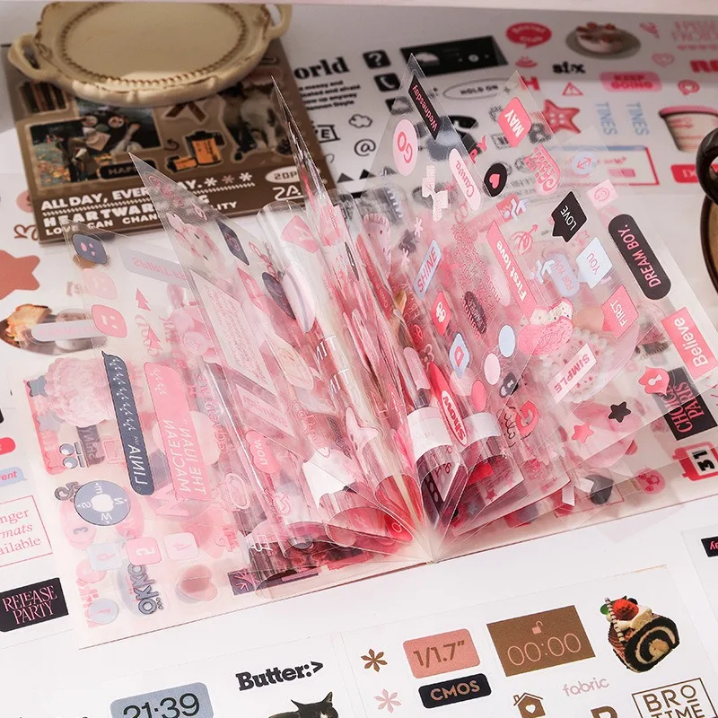 20 ورقة INS ملصقات سكرابوكينغ الكرتونية كتب مواد الحيوانات الأليفة مجلة إبداعية مواد مجمعة ملصقات لوازم المجلات