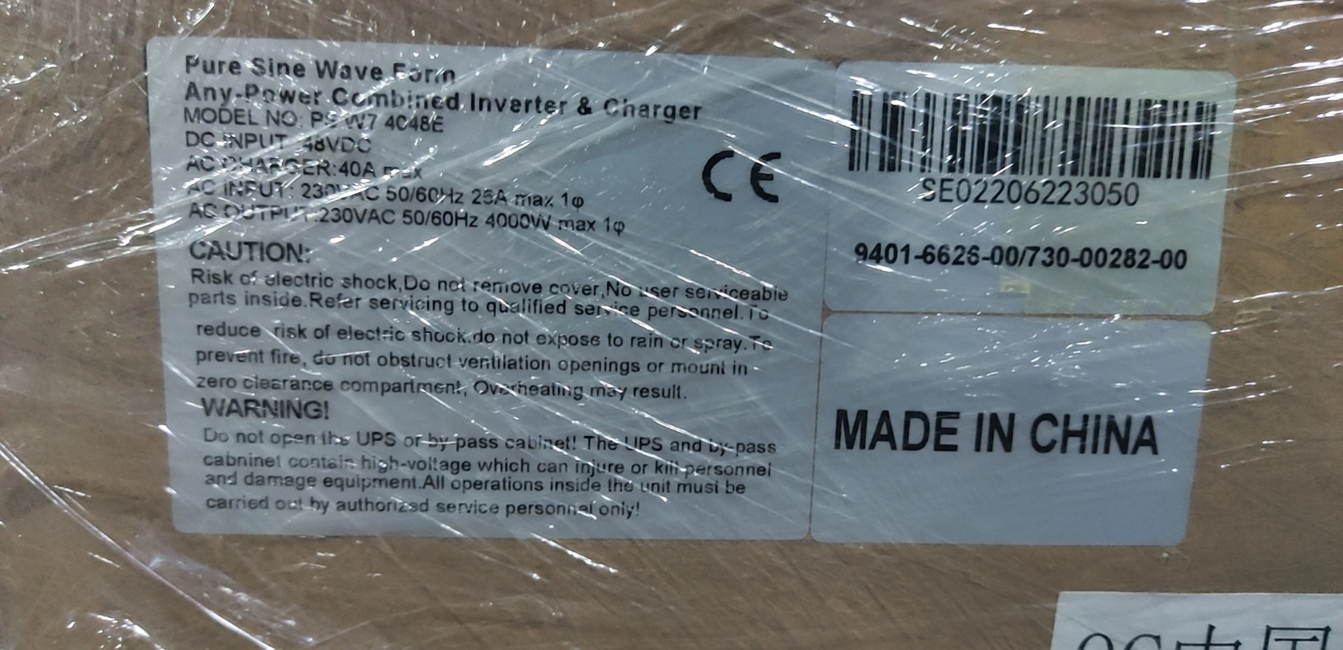 Inversor de corriente de 4KW, cargador de batería incorporado de 40A, 2 en 1, LED DC48V AC230V, onda sinusoidal pura, 4000W AC y DC, electrodoméstico Solar fuera de la red