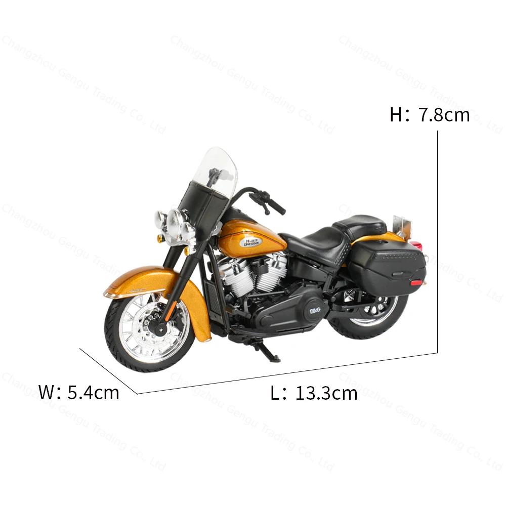 Maisto 1:18 2023 Harley-Davidson Heritage Classic Die Cast Vehicles Collectible Hobbies Motorcycle Model Toys