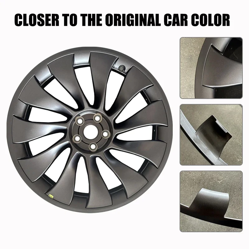 4PCS Car For Tesla Model 3 Accessories 20Inch Vehicle Wheel Rims Edge Protector Ring Tire Guard Strip 2020-2023 Wheel Hub Covers