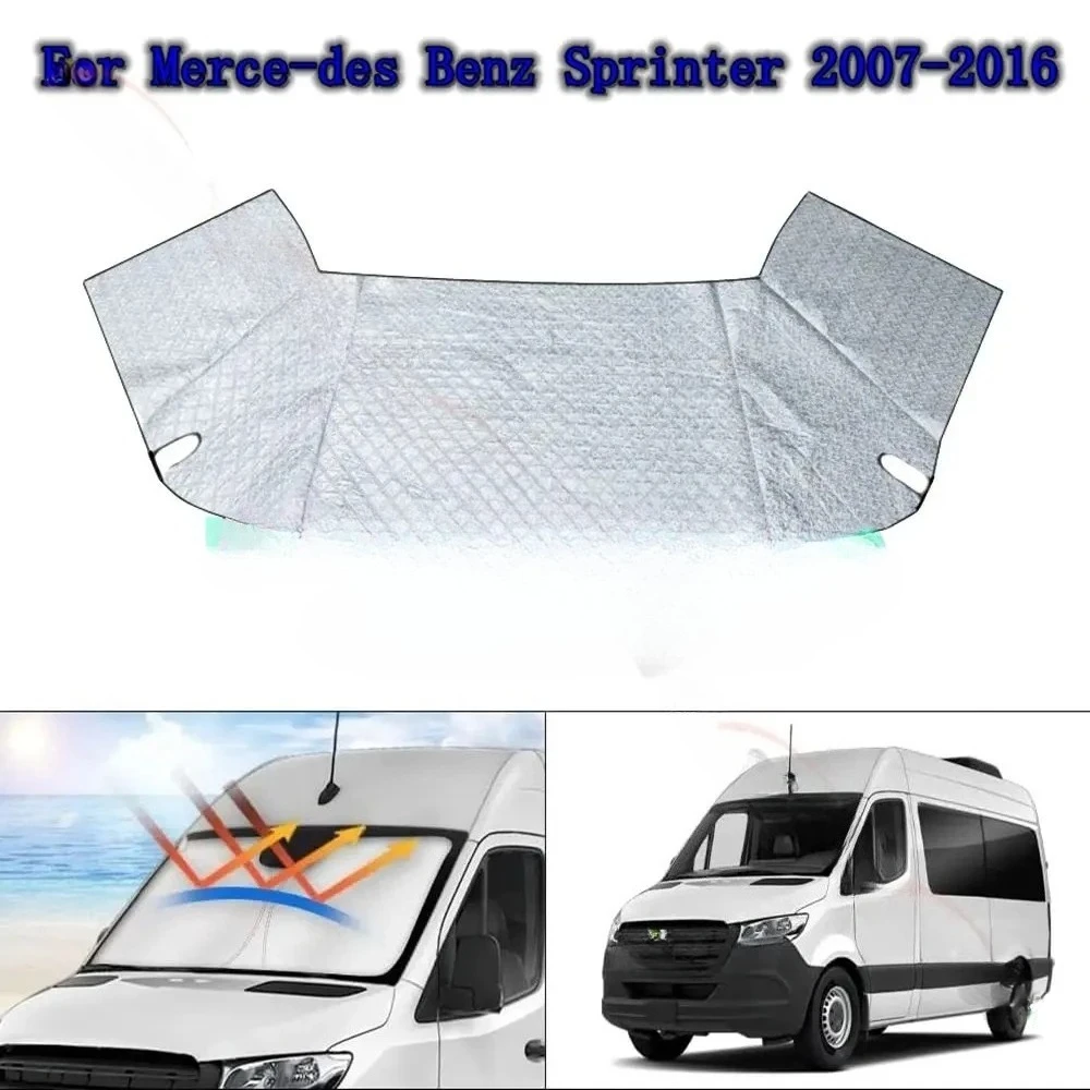 RV Windshield Cover for Merce-des Benz Sprinter 2007-2016 Motorhome, RV Windshield Window Snow Cover for Ice and Snow Front Wind