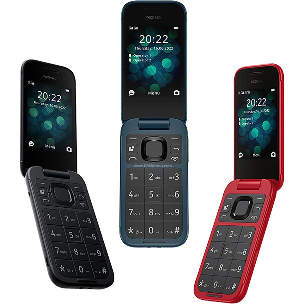 Nokia 2660 Flip 4G Phone With 2SIM  2.8-inch 1450mAh LED Flashlight Bluetooth4.2 3.5mm Headphone Jack, FM Radio Micro-USB Nokia