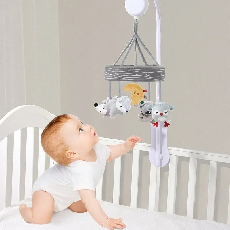 

Baby Bedside Rattle Bell 360° Rotation Sleep Toys Bed Side Rotary Music Bell Cartoon Infant Comfort Soothe Emotional Toys Gifts