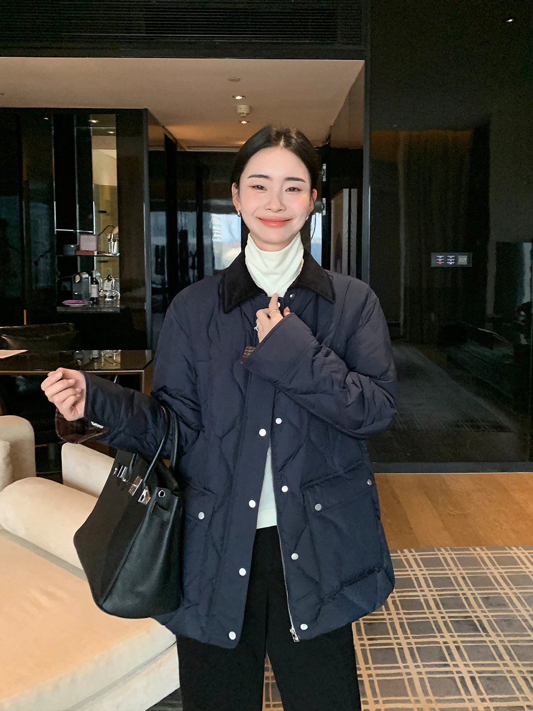 

Женская стеганая куртка Maven Lin с 90% белым утиным пухом: теплая, для повседневной носки, мягкая, с ромбовидным узором, в стиле кэжуал