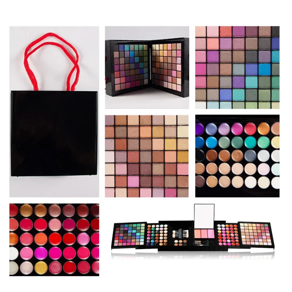 Juego de maquillaje de 177 colores para mujer, Kit completo, juego de regalo de maquillaje todo en uno, paleta de sombra de ojos, brillo cosmético, sombra de ojos, colorete, brillo de labios