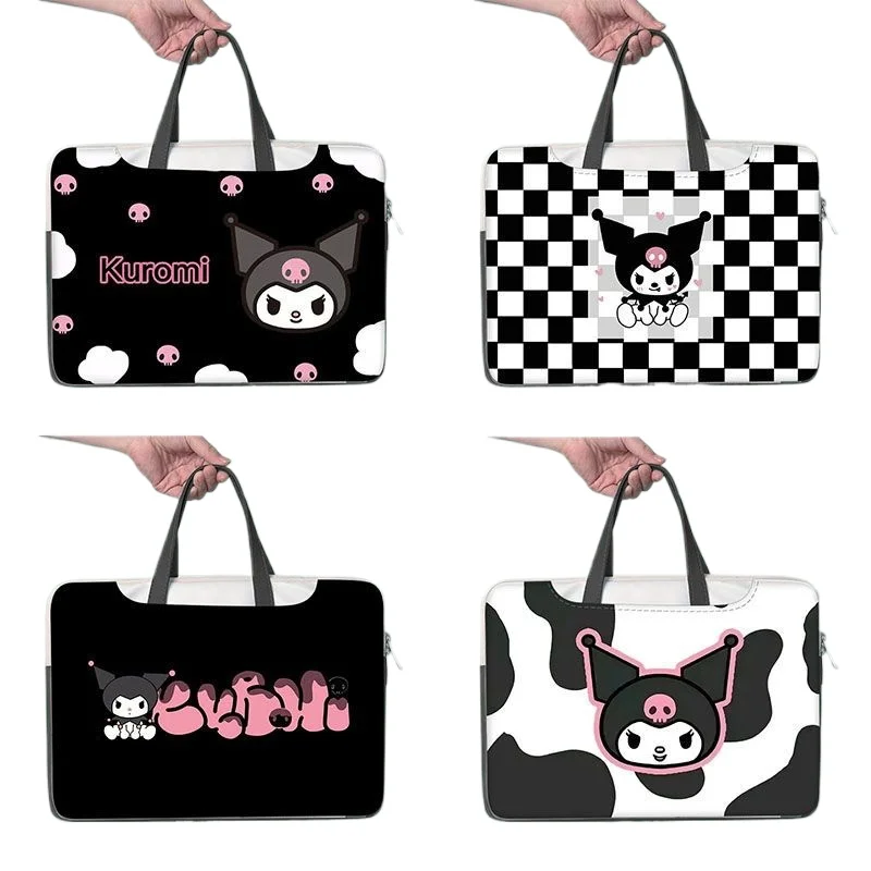 

Sanrio Anime Peripherals Kuromi Laptop Bag Cute Large Capacity Tablet Organizer Cartoon Handbag Laptop Case 15in 13in 14in 16in
