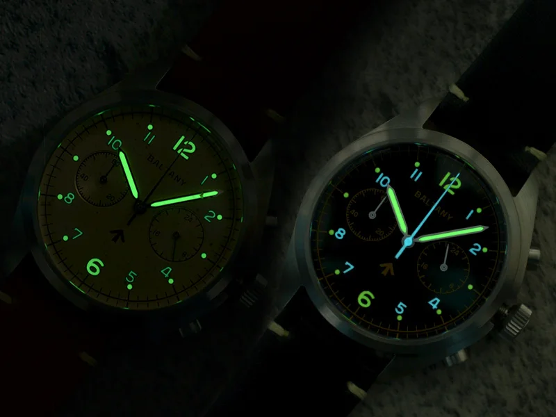 Baltany Retro Military Pilot Herrenuhr S5044 Luxus-Quarz-Chronograph im Air Force-Stil, Stoppuhr, für Herren, Sport, Outdoor, Freizeit, Alltag – Detail 9