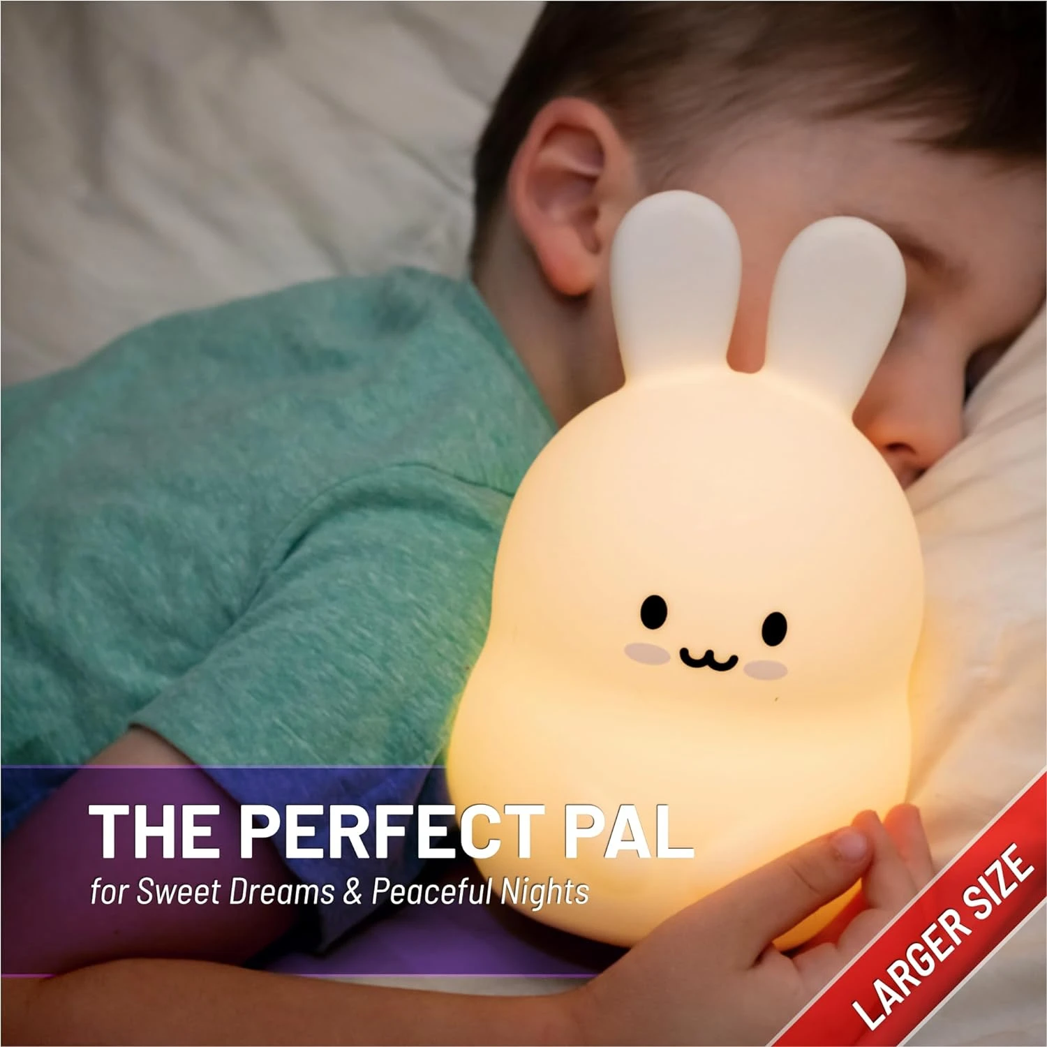 Soft, Adorable, Lovely Animal Night Lights - Charming, Cute, Kawaii Squishy Silicone Night Light for Bedroom and Nursery. Perfec image 3