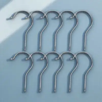 

10pcs Plastic Trouser Clips Heavy Duty Hooks 10CM 3.2mm Black Round Hangers Clothes Rack DIY Home Kitchen Bathroom Storage