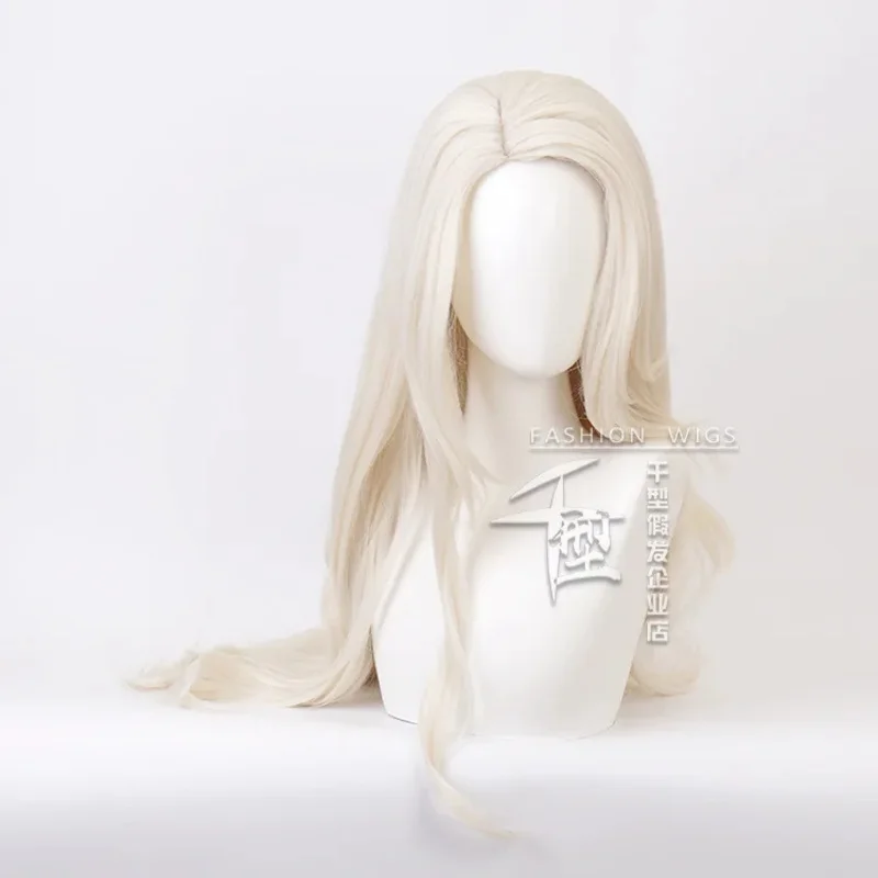 

2025 aaa Women Long Middle Part Curly Blonde Elsa Cosplay Wigs Heat Resistant Synthetic Hair