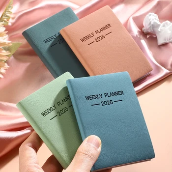 1pc A7 Specification 2026 Daily Plan Book, Morandi Color PU Cover Schedule Book, 64…