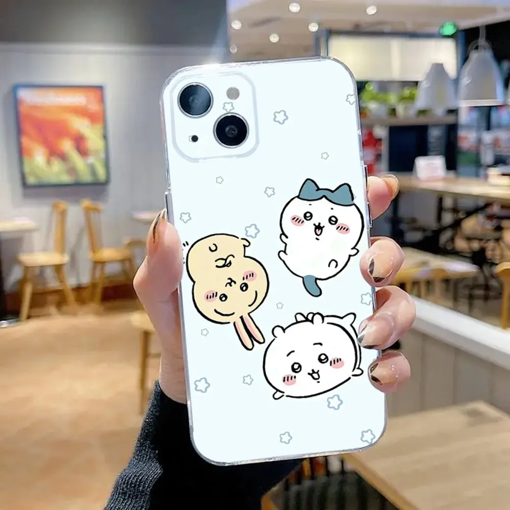 Cute C-Chii-kawas Phone Case For iPhone 15,14,13,12,11 Plus,Pro,Max,XR,XS,X,7,8 Plus,SE,Mini Transparent Silicone Soft