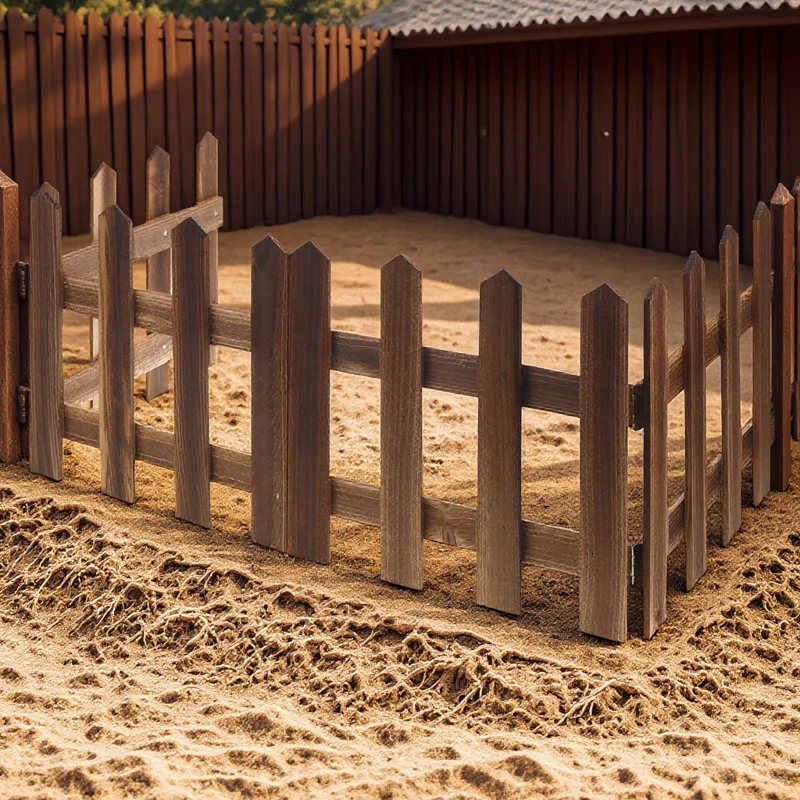 

Wooden Picket Fence Carbonized Garden Edging Border for Outdoor Yard Balcony DIY Decorative Wood Garden Fencing