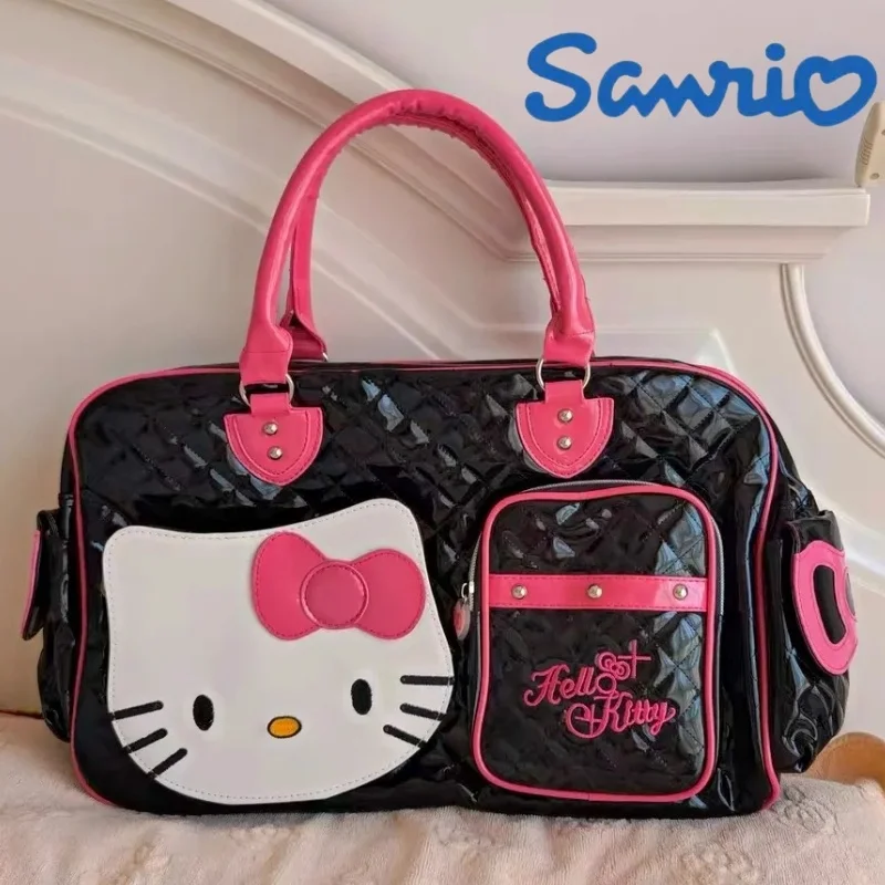 2024 nowa Sanrio Hello Kitty damska torba na ramię dziewczyna kreskówka moda Pu wodoodporna bardzo wysokie pojemność wygodna torebka prezent