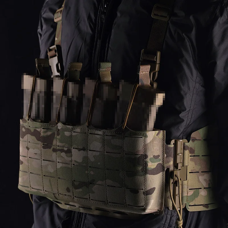 Knight Camouflage Tactical Chest Rig, Laser Cutting, Adapt to MOLLE System, Quick Release Design on Both Sides